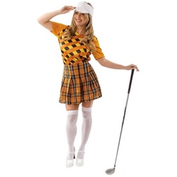 Metamorph Kostüm Golf Profi Kostüm für Frauen, Handicap? Egal! Eine echte Golferin braucht Stil! orange M