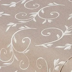 Damast "Ranke" mit Fleckschutz, taupe