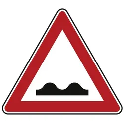 Verkehrszeichen Unebene Fahrbahn
