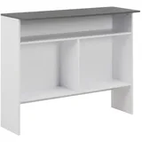 vidaXL Bartisch 130 x 40 x 120 cm Weiß/Grau