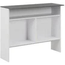 vidaXL Bartisch 130 x 40 x 120 cm Weiß/Grau