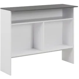 vidaXL Bartisch 130 x 40 x 120 cm Weiß/Grau