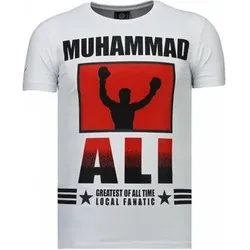 Local Fanatic  T-Shirt Muhammad Ali Strass  in Weiss, EU XL