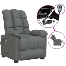vidaXL Massagesessel 99 x 102 x 99 cm Dunkelgrau elektrisch mit Liegefunktion