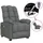 vidaXL Massagesessel 99 x 102 x 99 cm Dunkelgrau elektrisch mit Liegefunktion