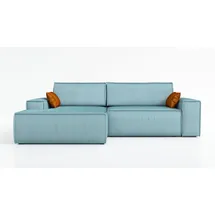 mebloland Ecksofa TOR mit Schlaffunktion. Farbe: Lagoon. - Blau
