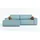 mebloland Ecksofa TOR mit Schlaffunktion. Farbe: Lagoon. - Blau