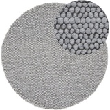 carpetfine Teppich »Calo«, rund, Handweb Teppich, Uni-Farben, meliert, handgewebt, 70% Wolle, grau