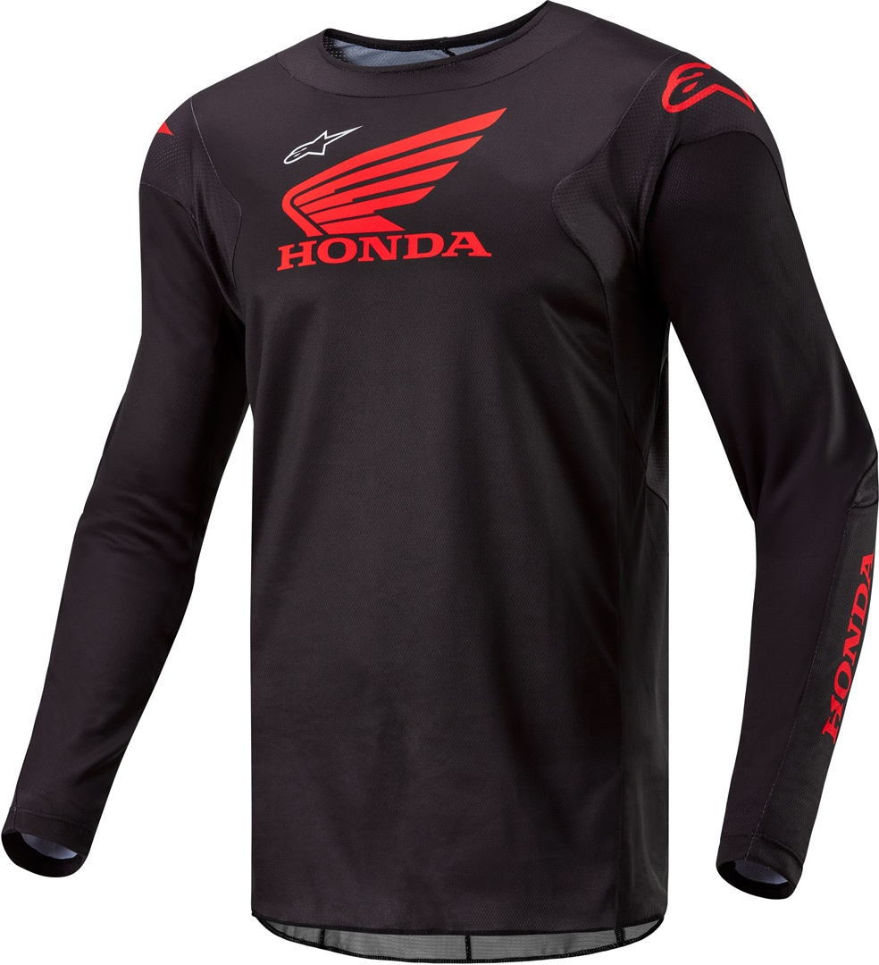 Alpinestars Honda Racer Iconic Motorcross shirt, zwart-rood, XL