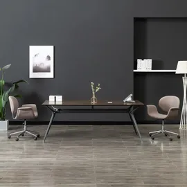 vidaXL Drehbarer Bürostuhl Stoff Taupe