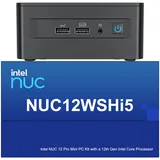 Intel NUC 12 Wall Street Canyon Mini-Computer, Core i5-1240P, 16GB RAM, 512GB SSD, Win 11 Pro, 8K oder 4K, Vier-Bildschirm-Anzeige, Gigabit-Ethernet, Wi-Fi 6E (2,4/5/6/GHz), BT 5,3.(NUC12WSHi5)