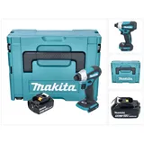 Makita DTD 157 T1J Akku Schlagschrauber 18 V 140 Nm 1/4" Brushless + 1x Akku 5,0 Ah + Makpac - ohne Ladegerät