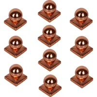 Baumarktplus 10x Pfostenkappe Kupfer 71 mm Kugel Abdeckkappe Für Pfosten 7 x 7 cm