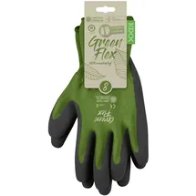 KIXX Green Flex Handschuhe für die Gartenarbeit - Grün/Dunkelgrün - Größe 8