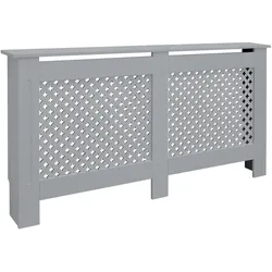 ML-Design Heizungsverkleidung Grau Wabenmuster 152x19x82 Heizungsabdeckung