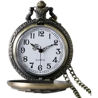 Avaner Antike Taschenuhr Analog Analoges Quarzwerk Spielkarte Royal Flush Muster Bronze Avaner01P-001