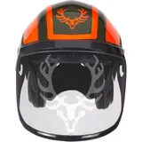 Forsthelm / Schutzhelm Kox Edition Mit Gehörschutz Und Visier Integral Forest Olivgrün/neonorange Onesize - Protos