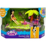 Polly Pocket - Fountain Falls - Tropical Pool - Swimming Pool - Palme Strand Urlaub Sommer Crissy Schwimmen Rutschen Wasserrutsche Wasser Sonnenliege Flamingo..