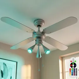 ETC Shop RGB LED Deckenventilator 102 cm Grau