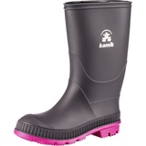 Kamik Stomp Gummistiefel, Grau (Charcoal/Magenta Chm), 28/29