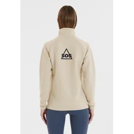 SOS Sweatjacke "Muju", Damen, Gr. M, beige (hellbeige), 75% Polyester, 22% Viskose, 3% Elasthan, unifarben, normal, ohne Ausschnitt, Sweatjacken Sweatjacke, aus weichem und strapazierfähigem Material