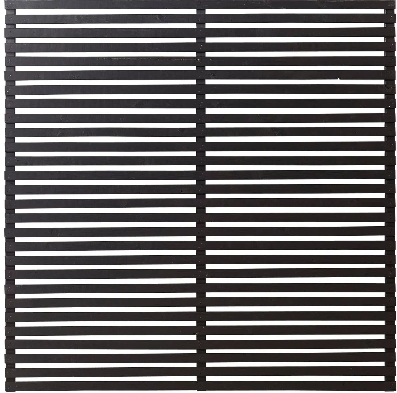 Sichtschutzelement PLUS "Tokyo", schwarz, H:180cm L:180cm, Massivholz, Stahl, Zaunelemente, für Montage auf bestehendem Fundament