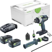 Festool TPC 18/4 I-Basic Akku Schlagbohrschrauber 18 V 75 Nm + 2x Akku 5,0 Ah + Schnellladegerät + Systainer