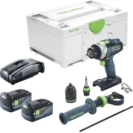 Festool TPC 18/4 I-Basic Akku Schlagbohrschrauber 18 V 75 Nm + 2x Akku 5,0 Ah + Schnellladegerät + Systainer