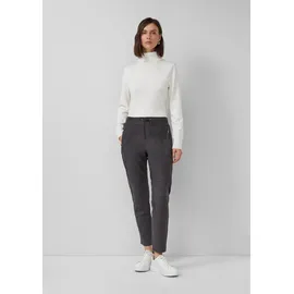 s.Oliver Jogpants Veloursleder-Optik grau 42