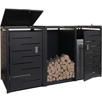 MCW Mülltonnenverkleidung E83-B 117 x 198 x 82 cm grau