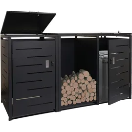 MCW Mülltonnenverkleidung E83-B 117 x 198 x 82 cm grau