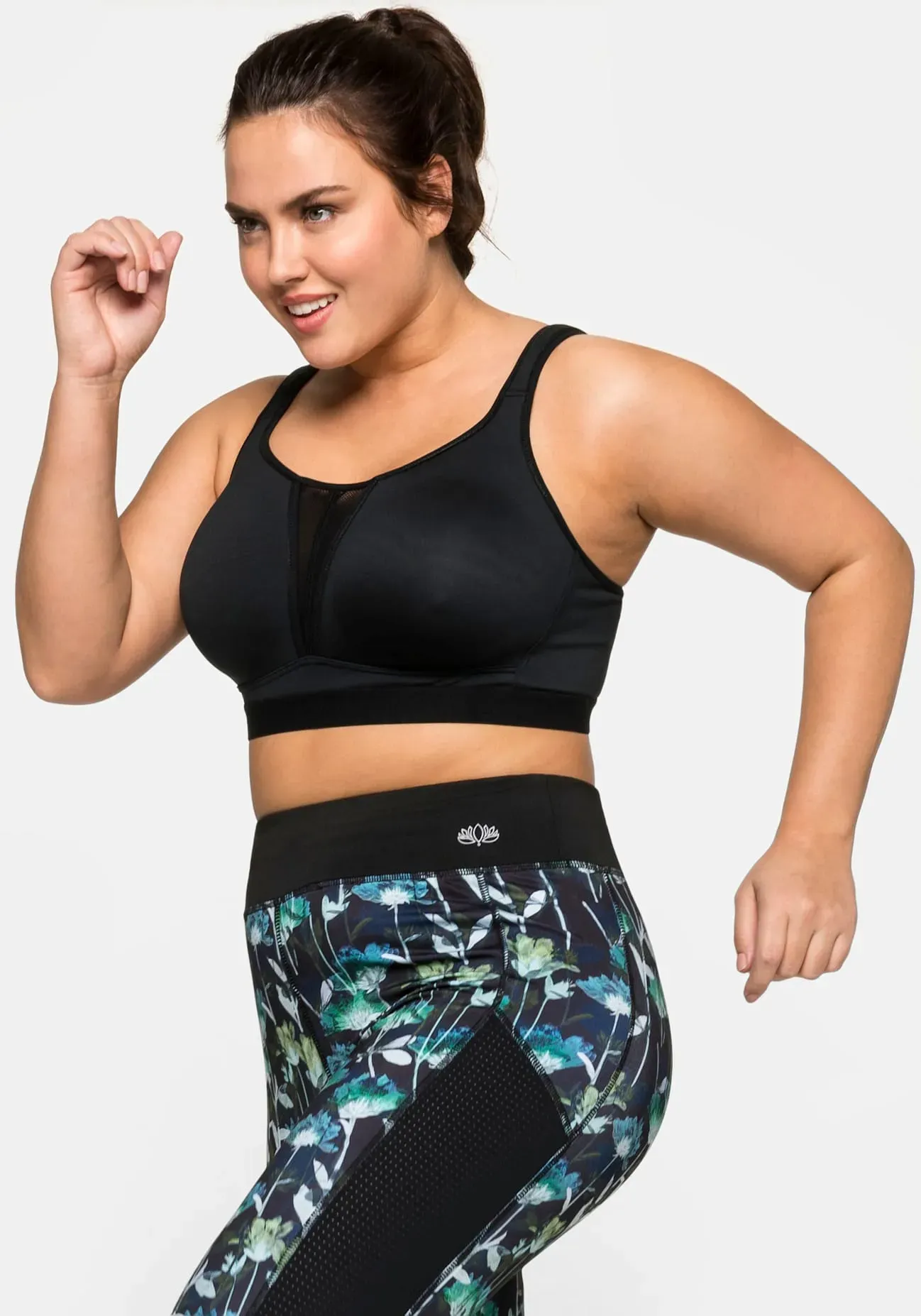 Sport-BH SHEEGO, Damen, Gr. 95, Cup E, schwarz, 90% Polyester, 10% Elasthan, BHs Sport-BH