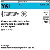 Reyher Blechschraube ISO 7051 LISEKO Spitze/PH 2,9x 16 -C-H A 2 1000St.