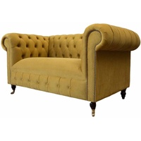 JVmoebel Chesterfield-Sofa, Sofa Zweisitzer Chesterfield Klassisch Design Wohnzimmer Sofas gelb