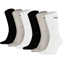 Puma Tennissocken 6er Pack Schwarz/Weiß/Grau 35-38