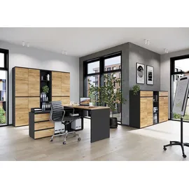 Germania Mid.you Schreibtisch 75x145cm graphit/eiche