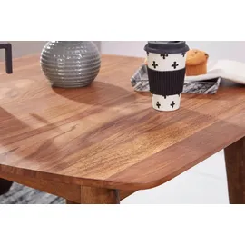 FineBuy Sheesham Ø 80 cm braun