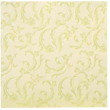 Papstar 50 Servietten "ROYAL Collection" 1/4-Falz 40 cm x 40 cm limonengrün "Damascato"