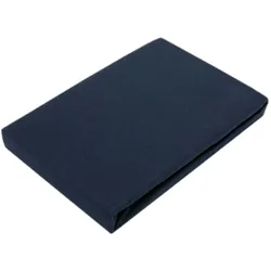 EXKLUSIV HEIMTEXTIL Jersey Spannbettlaken für Wasserbetten Rundumgummizug 200 x 220 cm Navyblau