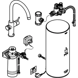 Grohe Red Duo Armatur und Boiler Größe L (30079001)