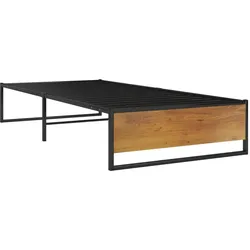 vidaXL Bettgestell Schwarz Metall 100x200 cm