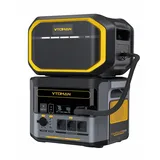 VTOMAN FlashSpeed 1500 Tragbare Powerstation 3096Wh, 1500W (Spitze 3000W) Solar Generator mit Zusatzbatterie, unterstützt AC/DC/Solaraufladung für Camping, Netzunabhängig, Wohnmobil, Notfall
