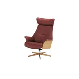 Möbel Kraft Drehsessel Air Leder 80 x 106 x 78 cm Rot mit Relax-Funktion