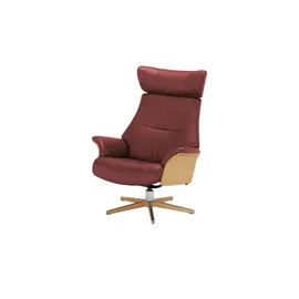 Möbel Kraft Drehsessel Air Leder 80 x 106 x 78 cm Rot mit Relax-Funktion