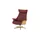 Möbel Kraft Drehsessel Air Leder 80 x 106 x 78 cm Rot mit Relax-Funktion