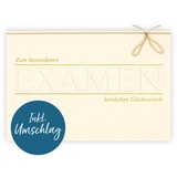 Bsb Karte zum bestandenen Examen - liebevolles Bestandene Prüfung Geschenk - Bachelor Abschluss Geschenk mit Umschlag - Karte Abitur bestanden in 11,5 x 17 cm