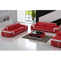 JVmoebel Sofa Luxuriöse schwarze Sofagarnitur 3+2 Set Wohnzimmermöbel Neu, Made in Europe rot