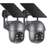 ANRAN 2K 5MP Solar Überwachungskamera Schwarz