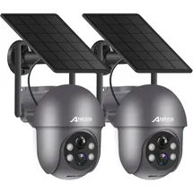 ANRAN 2K 5MP Solar Überwachungskamera Schwarz