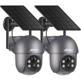 ANRAN 2K 5MP Solar Überwachungskamera Schwarz